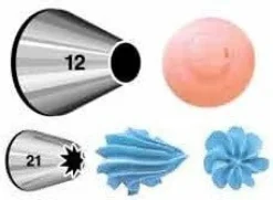 #12 and #21 Decorating Tip Set | 2ct