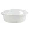 7" Deep Container White Deep Round Plastic Container With Lids 32 oz | 6ct