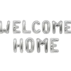 Air Filled Silver Welcome Home Balloon | 1 ct