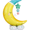 AirLoonz Moon & Stars Balloon Uninflated 55" | 1 ct