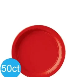 Apple Red 6.75'' Paper Plates | 50ct