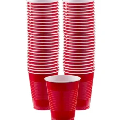 Apple Red Plastic Cups 18oz | 50ct