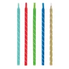Assorted Bright Spiral Birthday Candle | 12ct