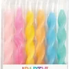 Assorted Molded Spiral Candle | 6ct