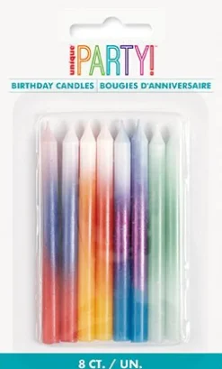 Assorted Ombre Candles | 8ct