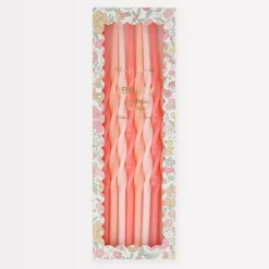 Assorted Pink Twisted Party Candles | 16ct