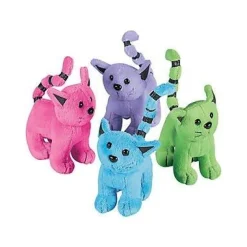 Assorted Plush Cats 4" | 12ct