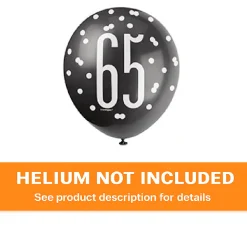 Assorted 65th Birthday Latex Balloon Pack 12in | 6ct