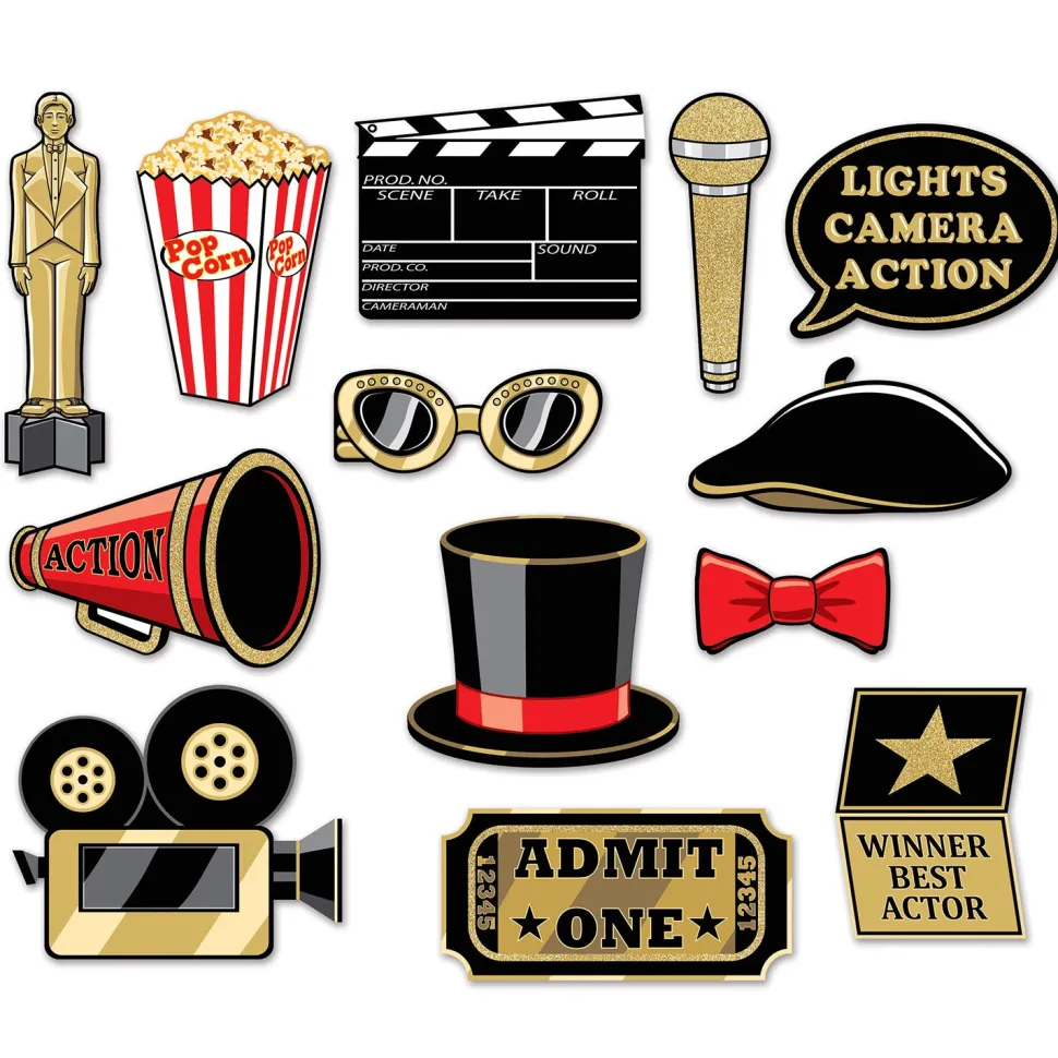 Awards Night Glittered Photo Fun Signs | 13ct