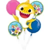 Baby Shark Balloon Bouquet | 5 pcs