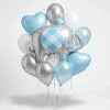 Baby Blue Elephant Balloon Bouquet | 14pc