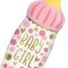 Baby Girl Bottle Super Shape Mylar Balloon 31" | 1ct