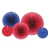 Bandana Accordion Paper Fans | 5ct