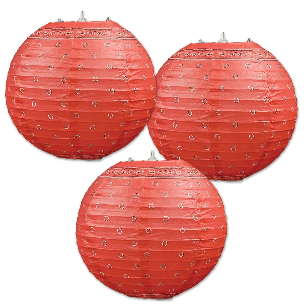 Bandana Paper Lanterns | 3ct