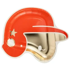 Baseball Helmet Shaped Paper Plate 10" | 8 ct