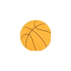 Basketball Shaped Paper Cocktail Napkins | 24 ct
