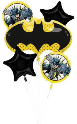 Batman Mylar Balloon Bouquet | 5 pcs