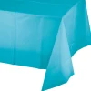 Bermuda Blue Plastic Tablecover 54"x108" | 1ct
