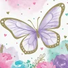 Beverage Napkin Butterfly Shimmer | 16ct