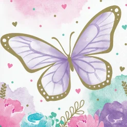Beverage Napkin Butterfly Shimmer | 16ct