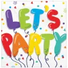 Birthday Balloons Beverage Napkins | 36ct