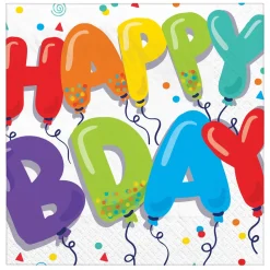 Birthday Balloons Luncheon Napkins | 36ct