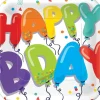 Birthday Balloons Square Plates, 7" | 18ct