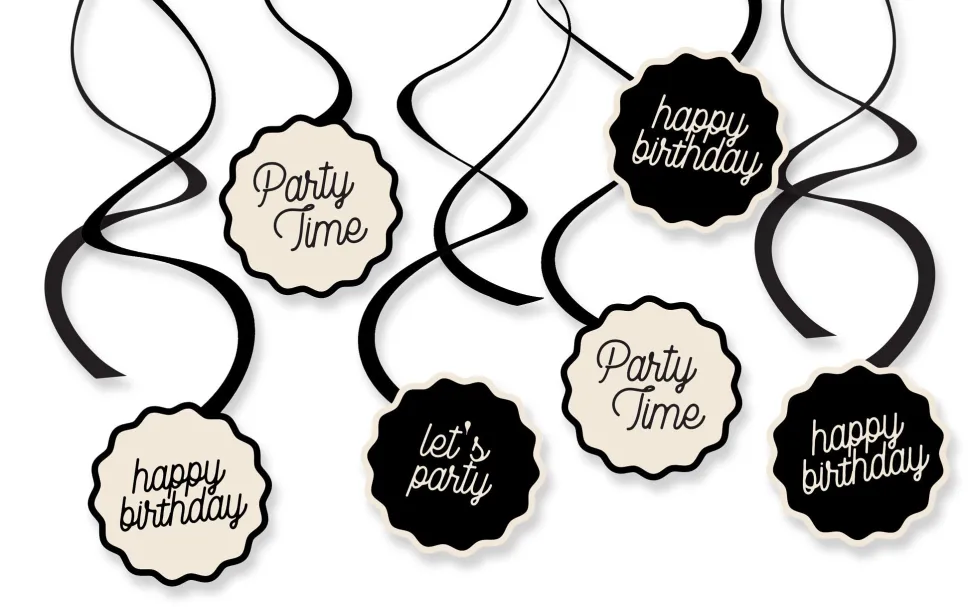 Birthday Chic Birthday Swirls | 12ct