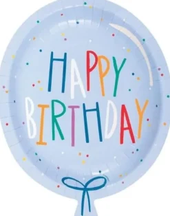 Birthday Mayhem Balloon Shaped Plate 8in | 8ct