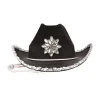 Black Felt Cowgirl Hat w/Gemstones | 1ct