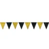 Black & Gold Pennant Banner | 1ct