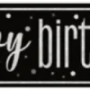 Black Happy Birthday Banner 9ft | 1ct