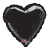 Black Opaque Heart Mylar Balloon 18" | 1ct.