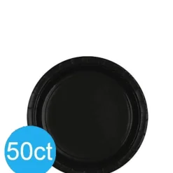 Black Paper Plates 6.75'' | 50ct
