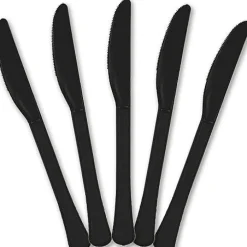 Black Plastic Knives | 20ct