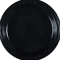 Black Plastic Plate 10in | 50ct