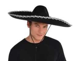 Black & Silver Mariachi Sombrero | 1 ct