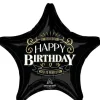Black Star Happy Birthday Aged To Perfection Supershape Balloon 28" | 1ct