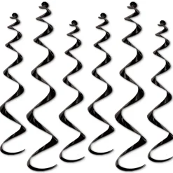 Black Twirly Whirlys | 6ct