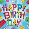 Block Bash Happy Birthday Lunch Napkins | 16 ct