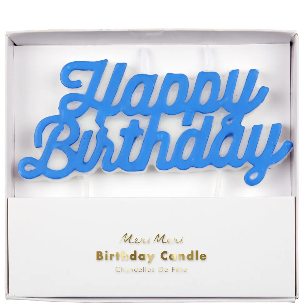 Blue Happy Birthday Candle | 1ct