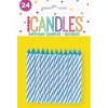 Blue Spiral Candles | 24ct