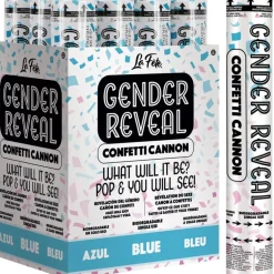 12" Blue Gender Reveal Confetti Cannon | 1ct