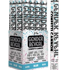 18" Blue Gender Reveal Confetti Cannon | 1ct