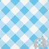 Blue Gingham Elephant Lunch Napkins | 16ct