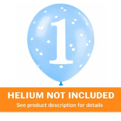 Blue Gingham Latex Balloon Pack 12in | 5ct