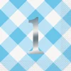 Blue Gingham Lunch Napkins | 16ct