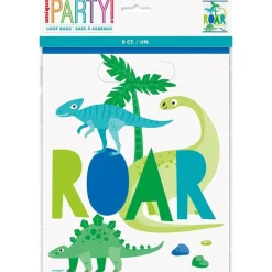 Blue/Green Dinosaur Loot Bag | 8ct