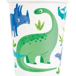 Blue/Green Dinosaur Cup 9oz | 8ct