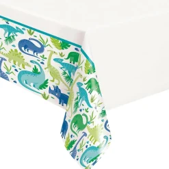 Blue/Green Dinosaur Plastic Tablecover | 1ct